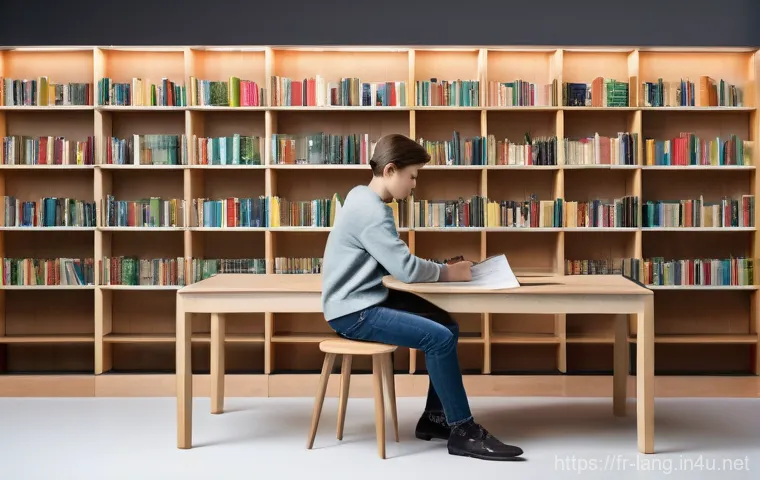 프랑스어와 독일어 문화적 차이를 통한 시험 대비법 - A focused young student, approximately 16 years old and modestly dressed in a sweater and jeans, sit...